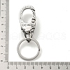 Tibetan Style 316 Surgical Stainless Steel Fittings with 304 Stainless Steel Key Ring FIND-Q101-09AS-06-3