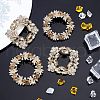 Fingerinspire 4Pcs 2 Style Alloy Shoes Buckle Clips ALRI-FG0001-02-5