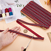 12M Braided Polyester Rhombus Ribbons SRIB-WH0011-267B-3