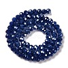 Baking Electroplate Glass Beads Strands DGLA-A039-J8mm-B04-2