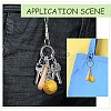 SOFPLATE 12Pcs Mini Baseball PU Leather Pendant Keychain with Wood Baseball Bat DIY-SP0001-51B-5