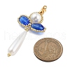 Glass Pearl Big Pendants PALLOY-MZ00384-03-3