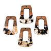 Transparent Resin & Walnut Wood Pendants RESI-TAC0017-72-AM-3