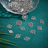   120Pcs 12 Styles Tibetan Style Alloy Connector Charms FIND-PH0020-07-4