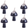 Natural Obsidian Pendants PALLOY-SW0004-07-1