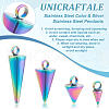 Unicraftale 24Pcs 4 Style 304 Stainless Steel Pendants STAS-UN0045-79-4