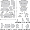 Carbon Steel Cutting Dies Stencils DIY-WH0309-182-2