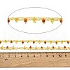 Handmade Faceted Natural Carnelian Beaded Chains CHC-L050-01G-06-2