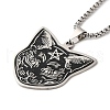 304 Stainless Steel Pendant Necklaces NJEW-K253-06P-3