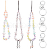 Olycraft 3Pcs 3 Style Transparent Acrylic Beads and Glass Seed Beads Mobile Strap KEYC-OC0001-18-1