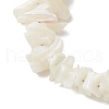 2Pcs Natural White Mother of Pearl Shell Chip Bead Bracelets for Couple Friendship BJEW-JB11533-5