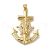 Rack Plating Brass Micro Pave Clear Cubic Zirconia Pendants KK-G500-22G-1