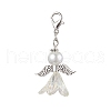 Angel Glass Pearl & Acrylic Pendant Decorations HJEW-JM01921-S-1