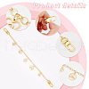   2Pcs Mother's Day Theme Brass Cable Chain Bag Handles FIND-PH0008-92-4