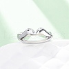 304 Stainless Steel Adjustable Open Cuff Rings RJEW-Q020-19P-2