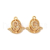 Brass Micro Pave Cubic Zirconia Pendants KK-K382-51G-1