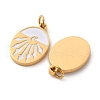 304 Stainless Steel Enamel Charm STAS-U061-32G-02-2