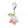 Campanula Acrylic Pendant Decorations HJEW-JM02770-4