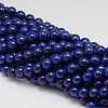 Dyed Round Natural Lapis Lazuli Beads Strands X-G-K081-8mm-1