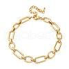 304 Stainless Steel Oval Link Chain Anklets AJEW-A057-12G-4