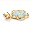 Brass Micro Pave Cubic Zirconia Pendants ZIRC-H120-02B-G-4
