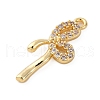 Brass Micro Pave Clear Cubic Zirconia Pendants KK-V016-17G-2