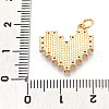 Brass Micro Pave Clear Cubic Zirconia Pendants KK-N268-40G-3