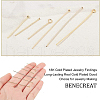 BENECREAT 144Pcs 6 Style Brass Ball Head Pins with Eye Pins and Flat Head Pins KK-BC0007-28-3