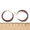 Brass Ring Hoop Earrings EJEW-A121-12B-G-3
