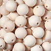 Round Unfinished Wood Beads WOOD-TA0001-07-LF-2