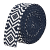 5 Yards Ethnic Style Polycotton Jacquard Rhombus Ribbon OCOR-WH0078-167B-1