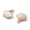 Natural Freshwater Shell Crown Charms BSHE-E028-08KCG-3