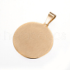 Ion Plating(IP) 304 Stainless Steel Flat Round with Word Lord's Prayer Cross Pendants X-STAS-P085-25-2