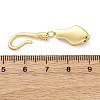 Brass Shell S-Hook Clasps KK-U059-26G-01-3