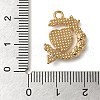 Alloy Enamel Rhinestone Glass Pendants X1-ENAM-U003-02G-04-3