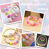 SOFPLATE 500Pcs AB Color Plated Opaque Acrylic Flower Beads SACR-SP0001-02-6