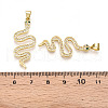 Brass Micro Pave Cubic Zirconia Pendants KK-T070-55G-3