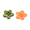 4-Hole Dyed Freshwater Shell Buttons SHEL-T020-27-2