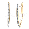 Brass Angular Hoop Earrings EJEW-BB35148-G-1