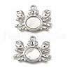 304 Stainless Steel Pave Natural White Shell Pendants STAS-C122-21A-02P-1