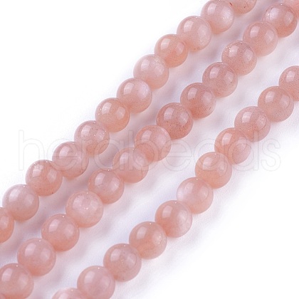 Natural Grade A Sunstone Beads Strands G-G785-03A-1