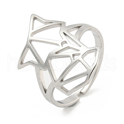 Non-Tarnish 304 Stainless Steel Rings RJEW-R142-01P-1