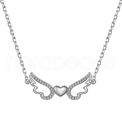 925 Sterling Silver Pendant Necklaces NJEW-L179-06P-1