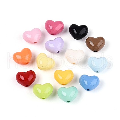 Baking Paint Opaque Acrylic Beads OACR-N142-02-1