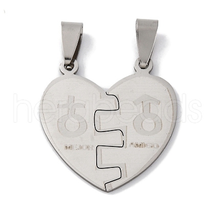 201 Stainless Steel Pendants STAS-Q342-42P-1