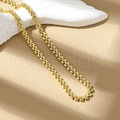 Brass Link Chain Necklaces for Women NJEW-K282-06G-1