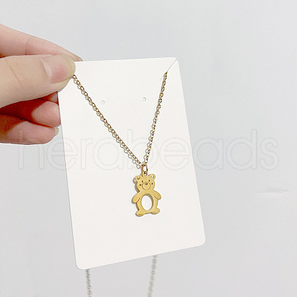 Christmas Stainless Steel Pendant Cable Chain Necklaces NG7275-9-1