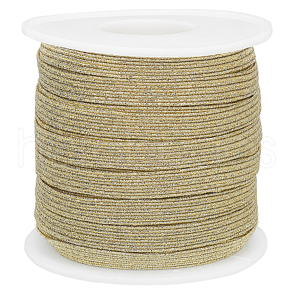 WADORN 24 Yards Flat Metallic Polyester Elastic Cord OCOR-WR0001-15C-1