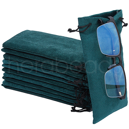Beebeecraft 12Pcs Velvet Glasses Storage Drawstring Bag ABAG-BBC0001-16A-1