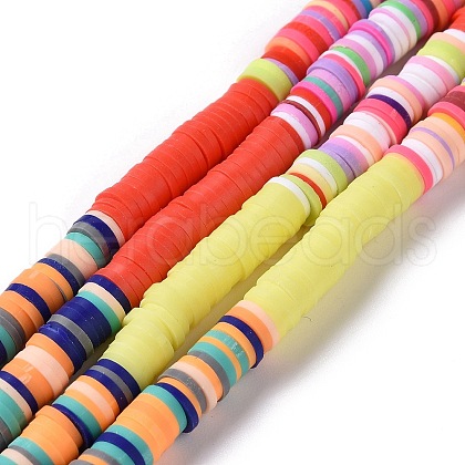 Handmade Polymer Clay Bead Strands CLAY-C003-04C-1